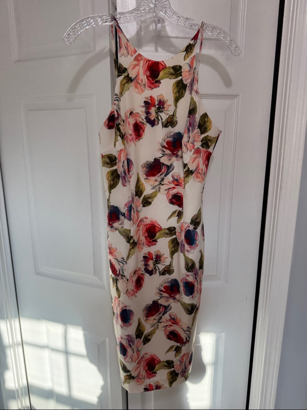 Black Halo Cream/Beige Floral-Trim Dress NWT size 4
